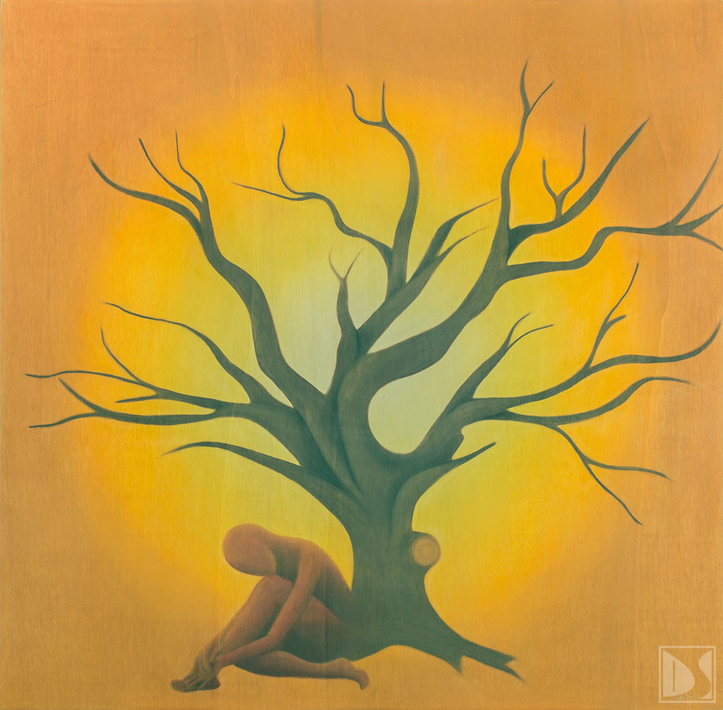 Maße: unbekannt / Technik: Kreide auf Holz